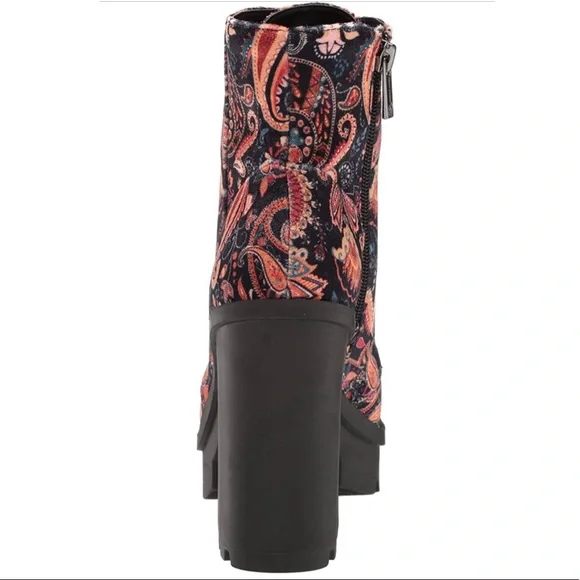 Jessica Simpson Lizzah Peep Toe Bootie Autumn Combo Size 7 - Picture 3 of 7